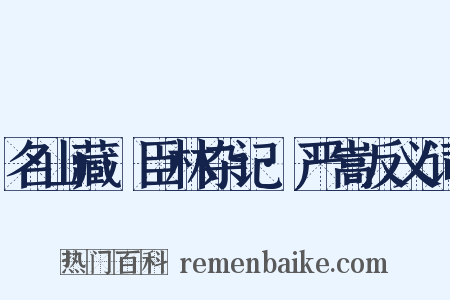 名山藏·臣林杂记·严嵩反义词是什么意思的图片